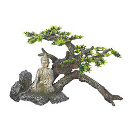 Bouddha Avec Arbuste 325 X 165 X 210 Mm Décoration Aquarium - Vadigran - Va-15215