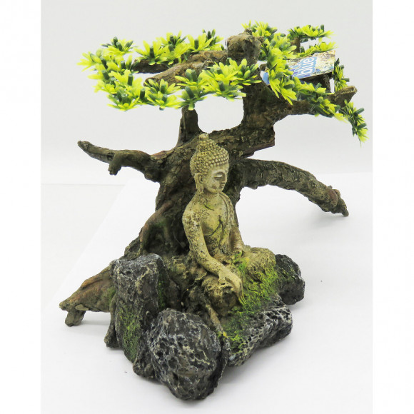 Bouddha Avec Arbuste 325 X 165 X 210 Mm Décoration Aquarium - Vadigran - Va-15215
