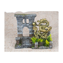 Porte Du Dragon , Taille 21,5  X 11 X 18,5 Cm. Décoration Aquarium. - Vadigran - Va-15223