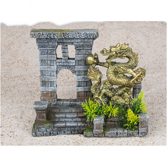 Porte Du Dragon , Taille 21,5  X 11 X 18,5 Cm. Décoration Aquarium. - Vadigran - Va-15223