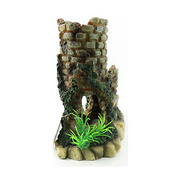 Tours De Pierre En Ruine. 16 X 9 X 16 Cm.  Décoration Aquarium. - Flamingo Pet Products - Fl-410195
