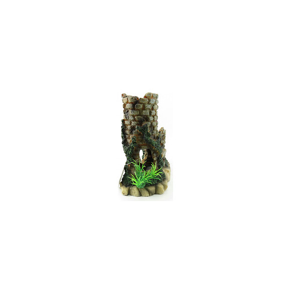 Tours De Pierre En Ruine. 16 X 9 X 16 Cm.  Décoration Aquarium. - Flamingo Pet Products - Fl-410195