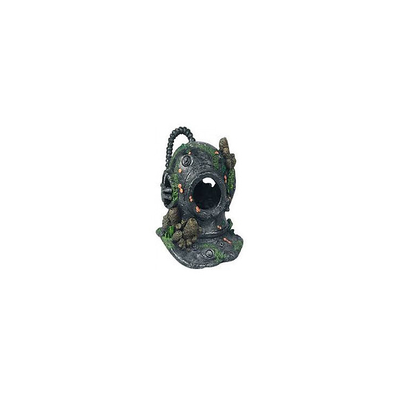 Casque De Scaphandre Cousteau. 13  X 13 X 16.5 Cm.  Décoration Aquarium . - Flamingo Pet Products - Fl-401469