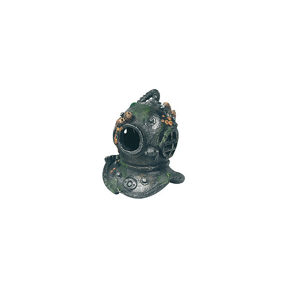 Casque De Scaphandre Cousteau. 13  X 13 X 16.5 Cm.  Décoration Aquarium . - Flamingo Pet Products - Fl-401469