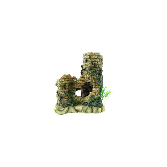 Tours De Pierre En Ruine. 16 X 9 X 16 Cm.  Décoration Aquarium. - Flamingo Pet Products - Fl-410195