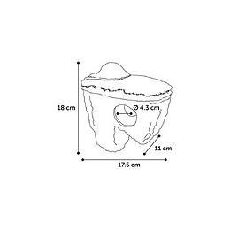 Rocher Flottant Krag M. Taille 17.5 X 11 X 18 Cm. Décoration Aquarium. - Flamingo Pet Products - Fl-410359