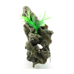 Racine Et Plante. Taille: 30 X 12 X 27 Cm. Décoration Aquarium. - Flamingo Pet Products - Fl-410170