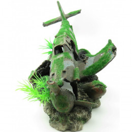 Avion Kozma. 35 X 16 X 16 Cm.  Décoration Aquarium. - Flamingo Pet Products - Fl-410189
