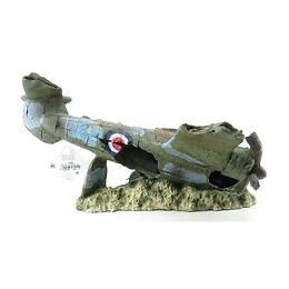 Avion Azur . 35 X 25 X 18 Cm. Décoration Aquarium. - Flamingo Pet Products - Fl-410204