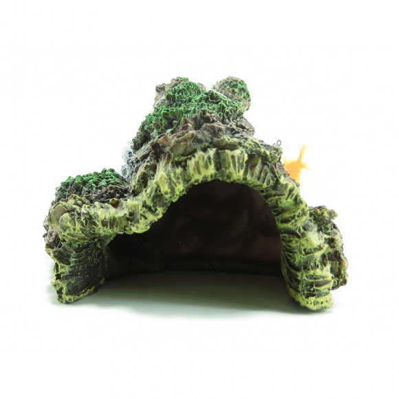 Tête De Mort Avec Souche Rondin, 16 X 9 X 7 Cm. Décoration Aquarium. - Flamingo Pet Products - Fl-410214