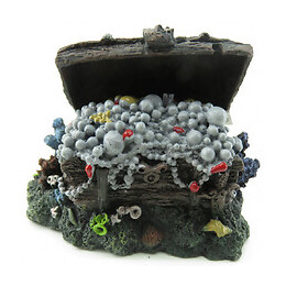 Coffre Trésor Pirate (mouvement Avec Air) 14 X 9 X 8,5 Cm, Décoration Aquarium. - Flamingo Pet Products - Fl-400997
