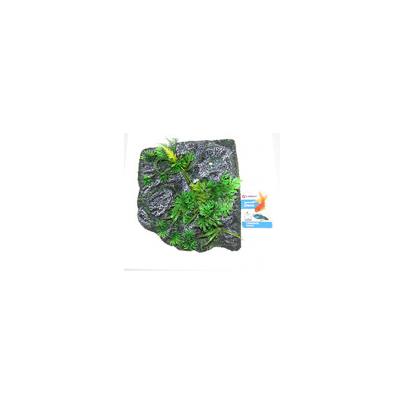 Décoration Condroz  Angle. Roche + Plante. 23 X 22 X 8.5 Cm. Aquarium. - Flamingo Pet Products - Fl-410350