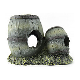 Décoration Aquarium. Baril Tonneau Droit. Taille 15 X 9 X 10 Cm. - Flamingo Pet Products - Fl-410142