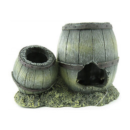 Décoration Aquarium. Baril Tonneau Droit. Taille 15 X 9 X 10 Cm. - Flamingo Pet Products - Fl-410142