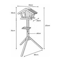 Mangeoire D'hiver Mimir. Hauteur 1.23 Mètre. Pour Oiseaux. - Flamingo Pet Products - Fl-88503
