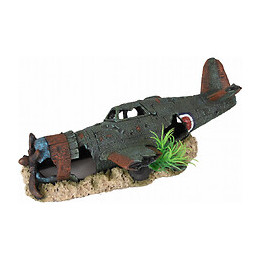 Avion Azur. 26 X 13 X 7 Cm. Décoration Aquarium. - Flamingo Pet Products - Fl-410202