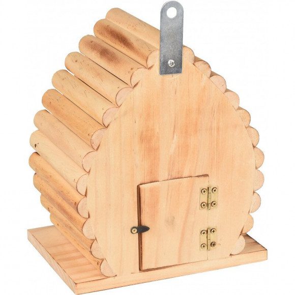 Nichoir Pour Oiseaux Givan . 16 X 12.5 X 19.5 Cm. En Bois Flammé Nature - Flamingo Pet Products - Fl-110303