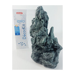 Décor. Kit Idro Black Stone N°2. Dimension 15 X 12 X Hauteur 20 Cm. Pour Aquarium. - Zolux - Zo-352164