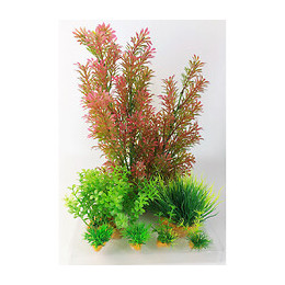 Déco Plantkit Idro N°1. Plantes Artificielles.  7 Pieces.  H 36 Cm. Décoration D'aquarium. - Zolux - Zo-352150