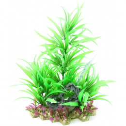 Plante Plastique Sur Lit De Gravier Et Résine 28 Cm Décoration Poisson - Trixie - Tr-89303