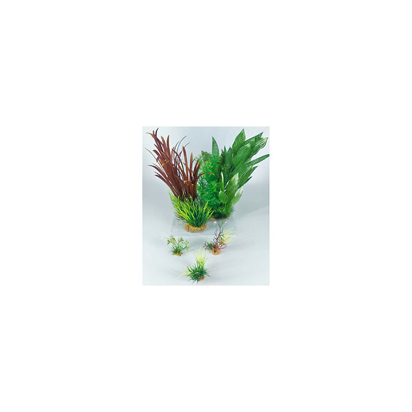 Déco Plantkit Idro N°2. Plantes Artificielles.  6 Pieces.  H 27 Cm. Décoration D'aquarium. - Zolux - Zo-352151