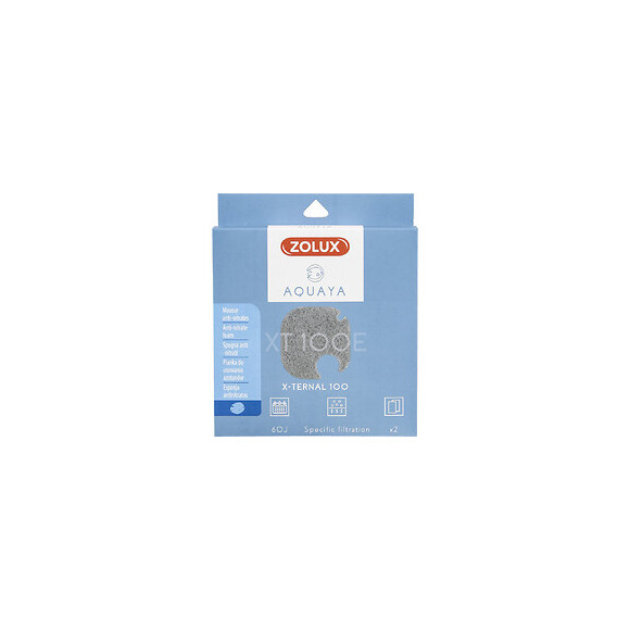 Filtre Pour Pompe X-ternal 100, Filtre Xt 100 E Mousse Anti-nitrates X 2. Pour Aquarium. - Zolux - Zo-330239