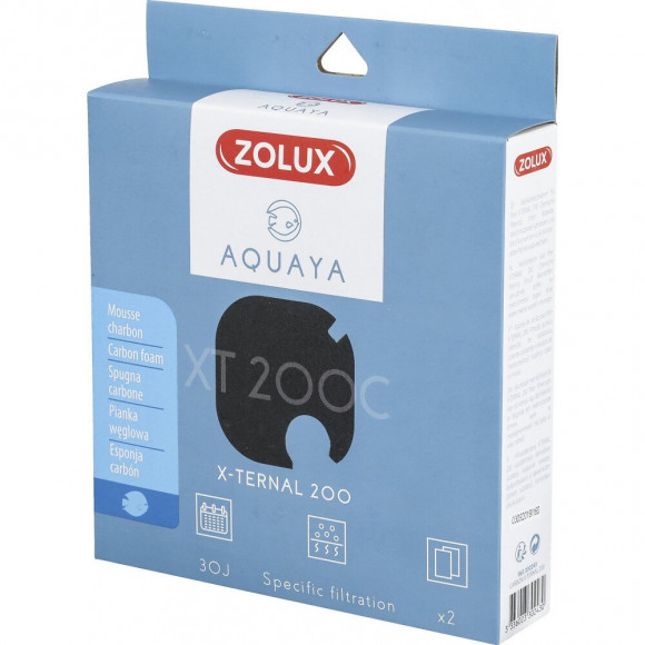 Filtre Pour Pompe X-ternal 200, Filtre Xt 200 C Mousse Charbon X2. Pour Aquarium. - Zolux - Zo-330243