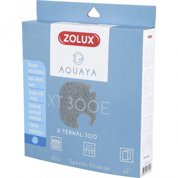 Filtre Pour Pompe X-ternal 300, Filtre Xt 300 E Mousse Anti-nitrates X 2. Pour Aquarium. - Zolux - Zo-330249