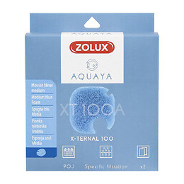 Filtre Pour Pompe X-ternal 100, Filtre Xt 100 A Mousse Bleue Medium X2. Pour Aquarium. - Zolux - Zo-330237