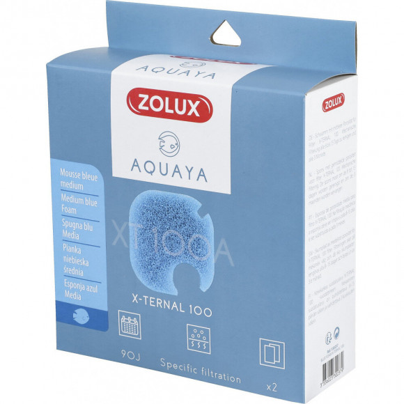 Filtre Pour Pompe X-ternal 100, Filtre Xt 100 A Mousse Bleue Medium X2. Pour Aquarium. - Zolux - Zo-330237