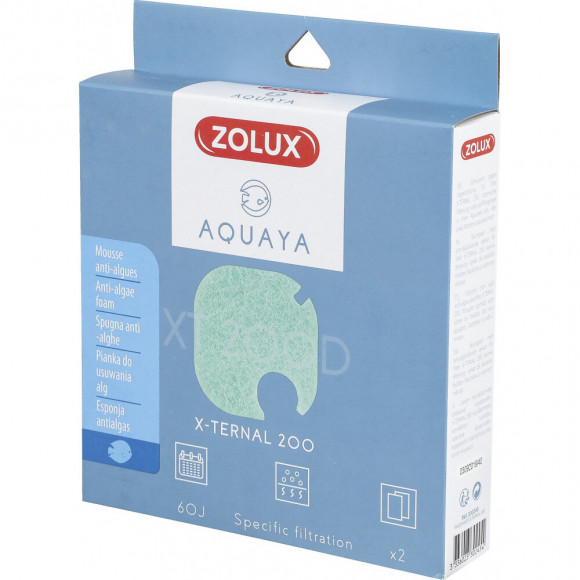 Filtre Pour Pompe X-ternal 200, Filtre Xt 200 D Mousse Anti-algues X2. Pour Aquarium. - Zolux - Zo-330245