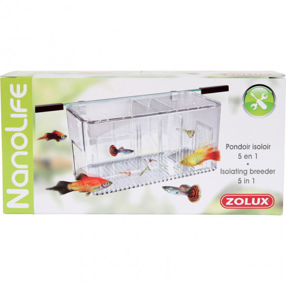 Pondoir Isoloir 5 Combinaisons . Taille : 21 X 10 X 10 Cm. Pour Aquarium. - Zolux - Zo-377135