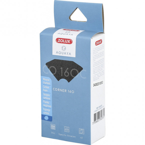 Filtre Pour Pompe Corner 160, Filtre Co 160 C Mousse Charbon X 2. Pour Aquarium. - Zolux - Zo-330233