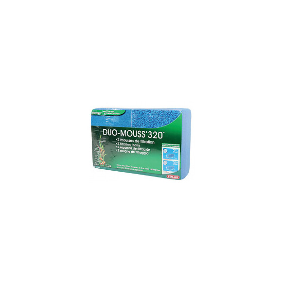 Duo Mousse 320.  2 Mousses De Filtration Pour Aquarium. - Zolux - Zo-330632