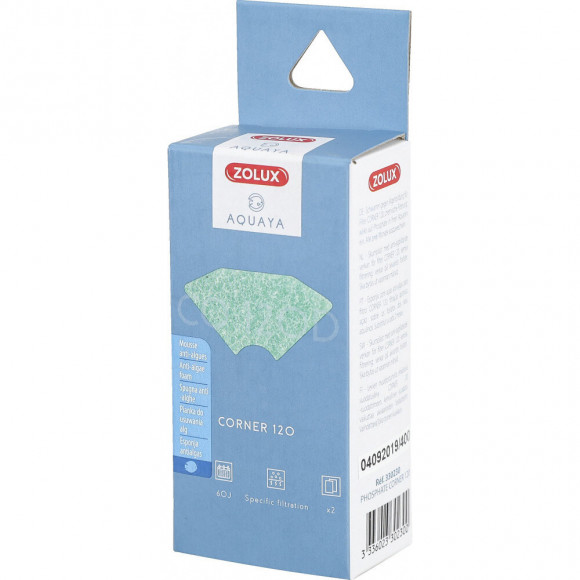Filtre Pour Pompe Corner 120, Filtre Co 120 D Mousse Anti-algues X 2. Pour Aquarium. - Zolux - Zo-330230