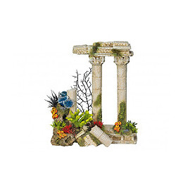 Décoration 2 Colonnes Antiques Romaines.  24 Cm. Aquarium. - Vadigran - Va-15510