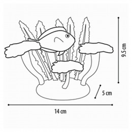 1 Décoration Aquarium Fluo Poisson Bleu. 14 X 5 X 9 Cm. Couleur Aléatoire. - Flamingo Pet Products - Fl-410344
