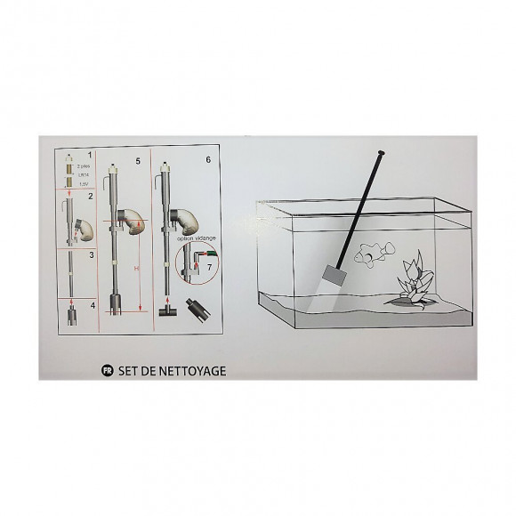Kit De Nettoyage Aquarium.  Aspirateur + Racloir + Épuisette. - Zolux - Zo-376004
