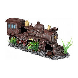 Locomotive Rouge Hektor.  35 X 10 X 15 Cm. Décoration Aquarium. - Flamingo Pet Products - Fl-410188