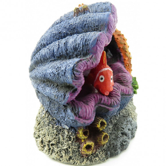 Decoration Leto Coquille.  12 X 8 X 9 Cm. Décoration Pour Aquarium. - Flamingo Pet Products - Fl-410147
