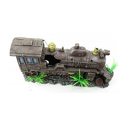 Locomotive Rouge Hektor.  35 X 10 X 15 Cm. Décoration Aquarium. - Flamingo Pet Products - Fl-410188