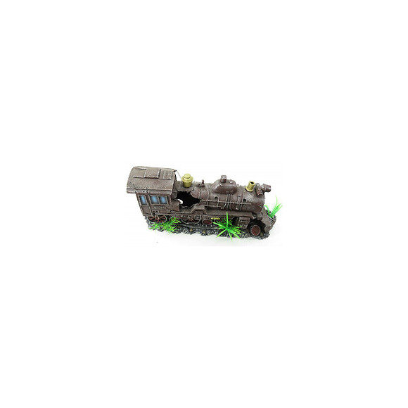 Locomotive Rouge Hektor.  35 X 10 X 15 Cm. Décoration Aquarium. - Flamingo Pet Products - Fl-410188
