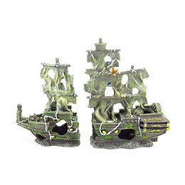 Herald, Épave  En Deux Parties, Taille: 45 X 13 X 34 Cm, Décoration Aquarium - Flamingo Pet Products - Fl-410152