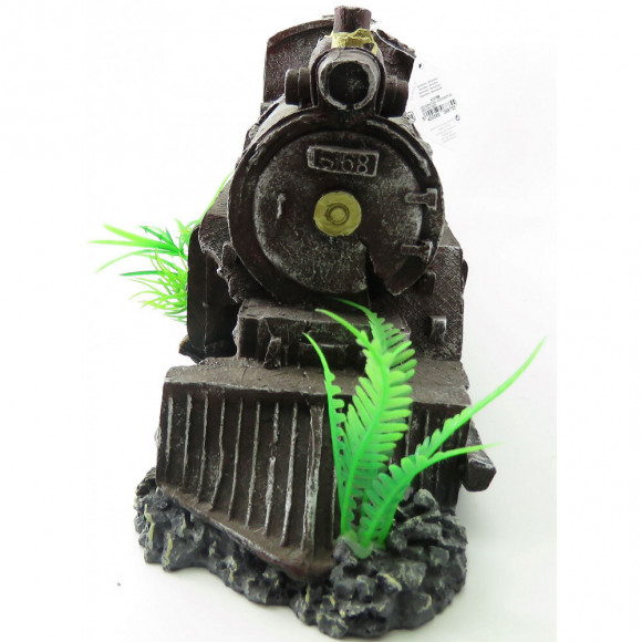 Locomotive Rouge Hektor.  35 X 10 X 15 Cm. Décoration Aquarium. - Flamingo Pet Products - Fl-410188