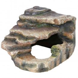 Rocher D'angle Avec Grotte Et Plateforme 16 X 12 X 15 Cm. Pour Reptile. - Trixie - Tr-76194