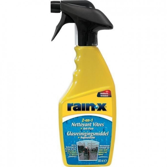 Rain-x 2 En 1 Nettoyant Vitres Deperlant - 500 Ml