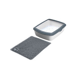 Trixie Tapis Pour Bac A Litiere Pvc - 37x45 - Anthracite - Pour Chat