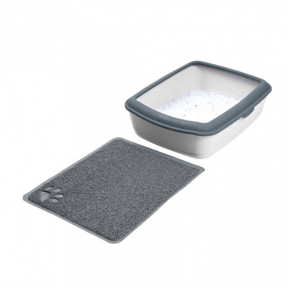 Trixie Tapis Pour Bac A Litiere Pvc - 37x45 - Anthracite - Pour Chat