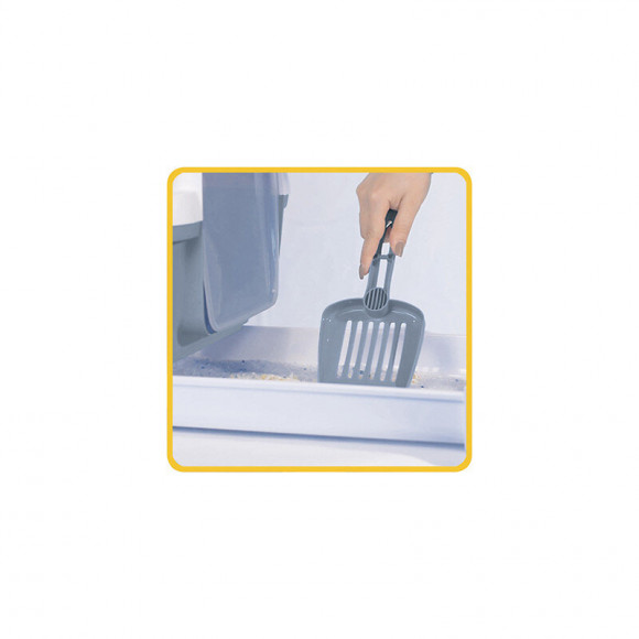 Zolux Maison De Toilette Avec Tiroir Amovible 58,5 X 44,5 X 48 Cm - Gris Rose - Pour Chat