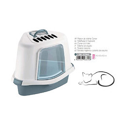 Zolux Maison De Toilette Dangle Avec Pelle 54 X 40 X 40 Cm - Bleu Acier - Pour Chat